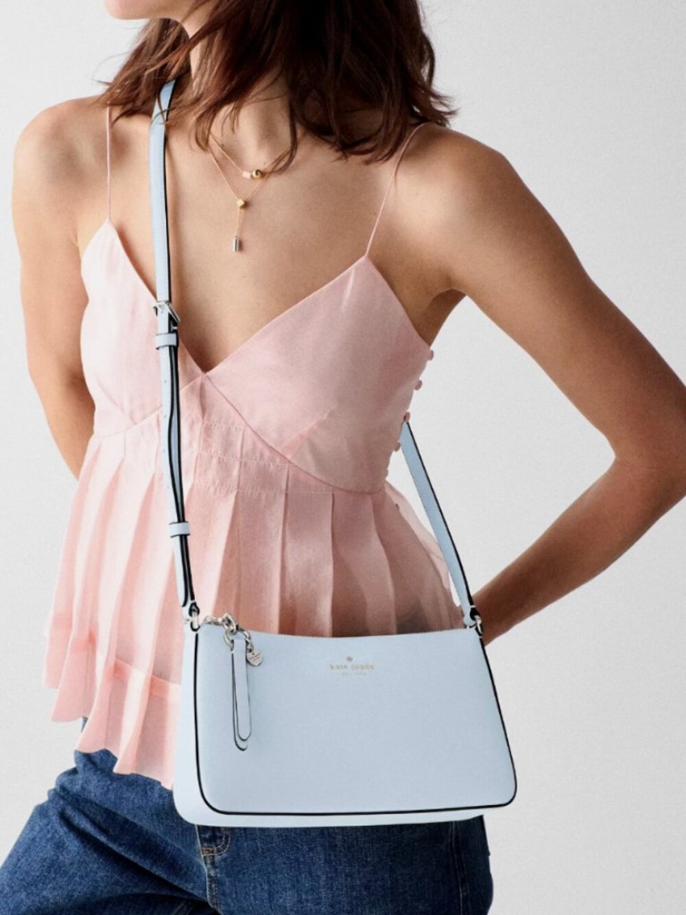 New Kate Spade Ginnie Crossbody Pale Sapphirine